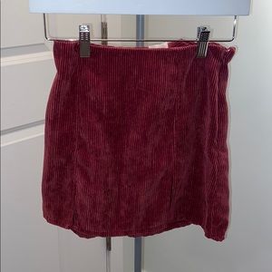 Maroon Mini Skirt